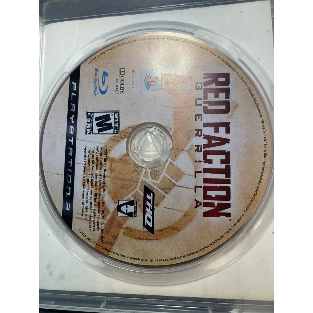 Red Faction: Guerrilla (Sony PlayStation 3 PS3, 2009) Complete with Manual